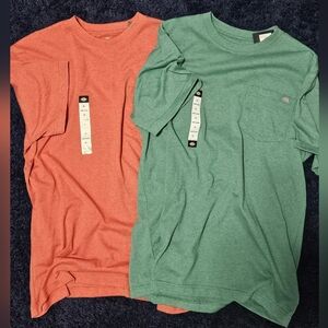 Dickies Short Sleeve Tees - Orange and Green